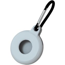 Mobigear Circle Key Coque Apple AirTag Porte-clés en en TPU Souple - Blanc