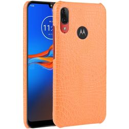 Mobigear Croco Coque Motorola Moto E6 Plus Coque arrière - Orange
