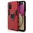 Mobigear Armor Ring Coque Samsung Galaxy A03s Coque arrière Rigide Anti-Chocs avec Anneau-Support - Rouge