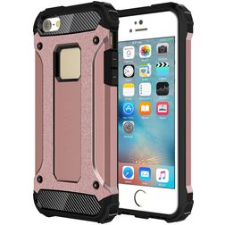 Mobigear Outdoor Coque iPhone SE (2016) Coque arrière Rigide Anti-Chocs - Rose doré