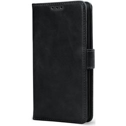 Mobilize Wallet Housse Samsung Galaxy S25 Etui en Cuir Véritable Porte-Monnaie - Noir