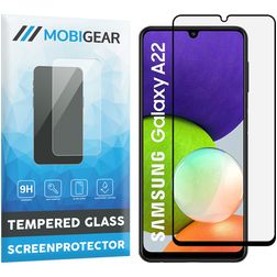 Mobigear Premium Samsung Galaxy A22 4G Verre trempé Protection d'écran - Compatible coque - Noir