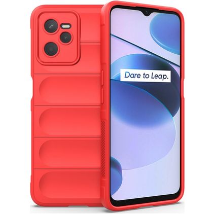 Mobigear Bumpy Coque Realme C35 Coque arrière en TPU Souple - Rouge