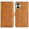 Mobigear Slim Magnet Housse iPhone 17 Etui Porte-Monnaie - Cognac