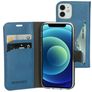 Mobiparts Classic Wallet Housse iPhone 12 Mini Etui Porte-Monnaie - Steel Blue