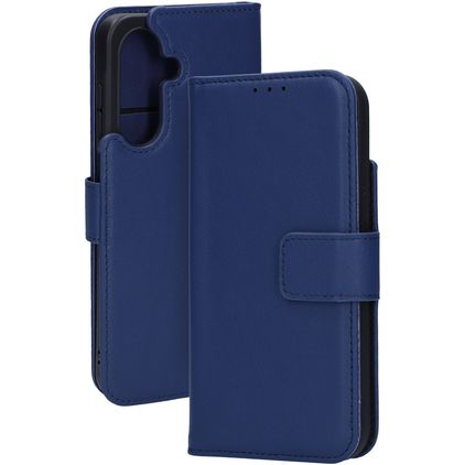 Mobiparts Housse Samsung Galaxy A26 Etui en Cuir Véritable Porte-Monnaie - Bleu