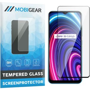 Mobigear Premium Realme C25Y Verre trempé Protection d'écran - Compatible Coque - Noir
