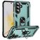 Mobigear Armor ring Samsung Galaxy A57 Plastique rigide Coque arrière Antichoc avec bague de maintien - Vert foncé