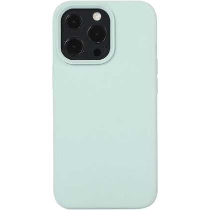 Mobigear Rubber Touch Coque iPhone 14 Coque arrière en Silicone - Menthe
