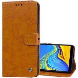 Mobigear Wallet Housse Samsung Galaxy J6 Plus Etui Porte-Monnaie - Cognac