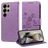 Mobigear Flowers Housse Samsung Galaxy S25 Ultra Etui Porte-Monnaie - Violet