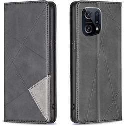 Mobigear Rhombus Slim Housse OPPO Find X5 Etui - Noir