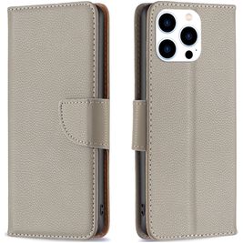 Mobigear Excellent Housse iPhone 16 Pro Max Etui Porte-Monnaie - Gris