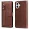 Mobigear Zipper iPhone 17 Étui Portefeuille - Marron