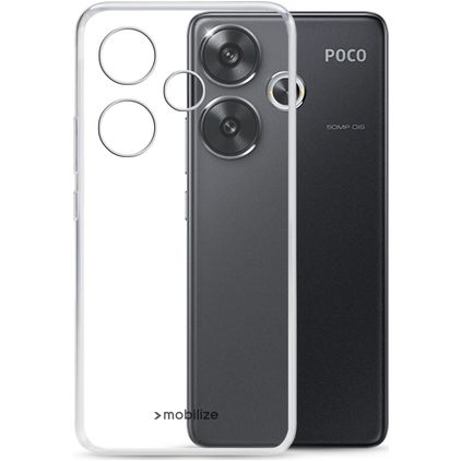 Mobilize Gelly Coque POCO F6 Coque arrière en TPU Souple - Noir