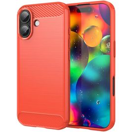 Mobigear Brushed Slim Coque iPhone 17 Coque arrière en TPU Souple - Rouge
