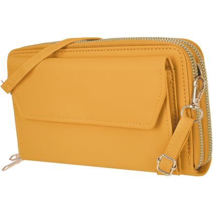 Antonio Fonzo Crossbody Clutch Sac Téléphone - Large - Jaune