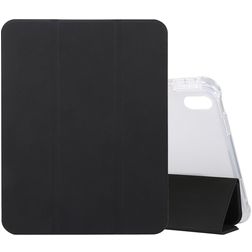 Mobigear Tri-Fold Gel Coque iPad 10 (2022) Etui en TPU,Similicuir + Porte-crayon - Noir