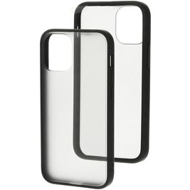 Mobiparts Hardcover Coque iPhone 12 Mini Coque arrière Rigide - Transparent / Gris