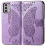 Mobigear Butterfly Housse Nokia G42 Etui Porte-Monnaie - Violet