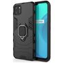 Mobigear Armor Ring Coque Realme C11 (2020) Coque arrière Rigide Anti-Chocs avec Anneau-Support - Noir
