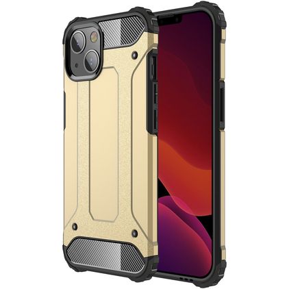 Mobigear Outdoor Coque iPhone 13 Coque arrière Rigide Anti-Chocs - Or