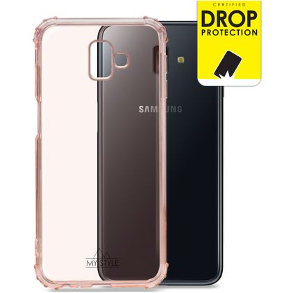 My Style Protective Flex Coque Samsung Galaxy J6 Plus Coque arrière en TPU Souple Anti-Chocs - Soft Pink