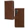 Mobilize Wallet Housse Samsung Galaxy A24 Etui en Cuir Véritable Porte-Monnaie - Marron
