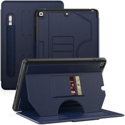 Mobigear Magnetic Folio iPad 8 (2020) Étui + Porte-stylet - Bleu marine