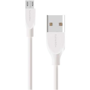 Mobiparts - Câble USB-A vers Micro USB 2 mètres - Blanc