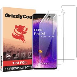 GrizzlyCoat OPPO Find X5 Hydrogel TPU Protection d'écran - Compatible coque + Cadre de pose (Lot de 2)