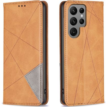 Mobigear Rhombus Slim Samsung Galaxy S24 Ultra Étui - Cognac