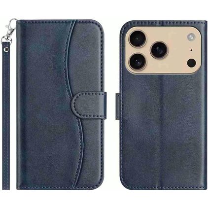 Mobigear S Line Housse iPhone 17 Pro Max Etui Porte-Monnaie - Bleu Marin