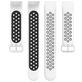 Mobigear Sport Plus Buckle Bracelet Silicone Fitbit Charge 4 Fermeture boucle ardillon - Blanc / Bleu
