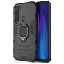 Mobigear Armor Ring Xiaomi Redmi Note 8 Plastique rigide Coque arrière Antichoc avec bague de maintien - Noir