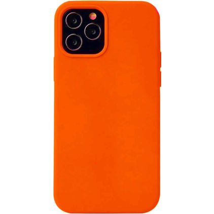 Mobigear Rubber Touch Coque iPhone 12 Coque arrière en Silicone - Coral