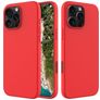 Mobigear Rubber Touch Coque iPhone 16 Pro Max Coque arrière en Silicone - Rouge