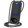 Mobigear Lanyard Card iPhone 17 Pro Max Coque avec cordon en Silicone et Porte-Cartes - Noir