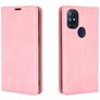Mobigear Retro Slim Housse OnePlus Nord N10 5G Etui Porte-Monnaie - Rose