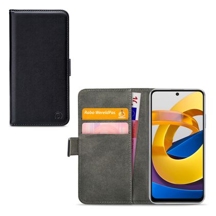 Mobilize Classic Gelly Wallet Housse POCO M4 Pro 5G Etui en TPU Souple Porte-Monnaie - Noir