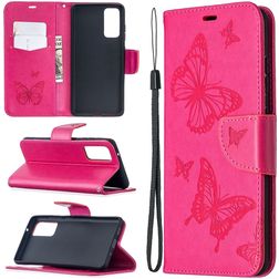 Mobigear Butterfly Housse Samsung Galaxy S20 FE Etui Porte-Monnaie - Magenta