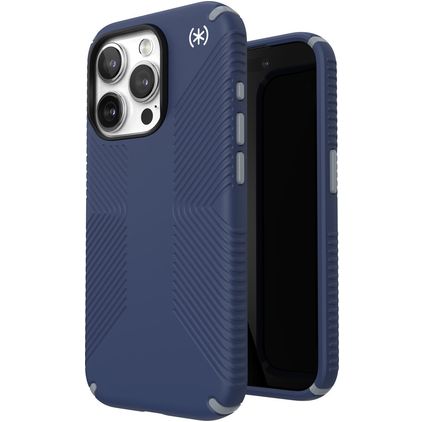 Speck Presidio2 Grip Coque iPhone 15 Pro Coque arrière Rigide Anti-Chocs - Coastal Blue