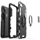 Mobigear Armor Ring Coque iPhone 8 Coque arrière Rigide Anti-Chocs avec Anneau-Support - Rouge