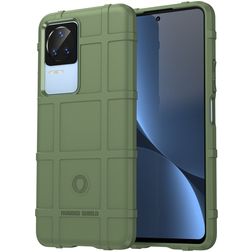 Mobigear Rugged Shield Coque POCO F4 Coque arrière en TPU Souple Anti-Chocs - Vert