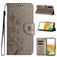 Mobigear Flowers Housse Samsung Galaxy A35 Etui Porte-Monnaie - Gris
