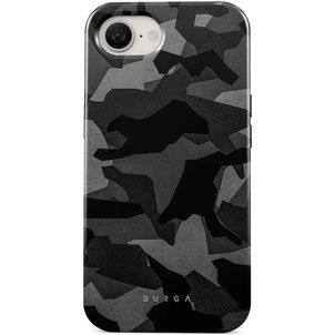 Burga Tough Coque iPhone 17e Coque arrière Rigide Anti-Chocs - Night Black Camo