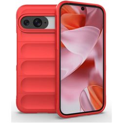 Mobigear Bumpy Coque Google Pixel 9 Pro Coque arrière en TPU Souple - Rouge