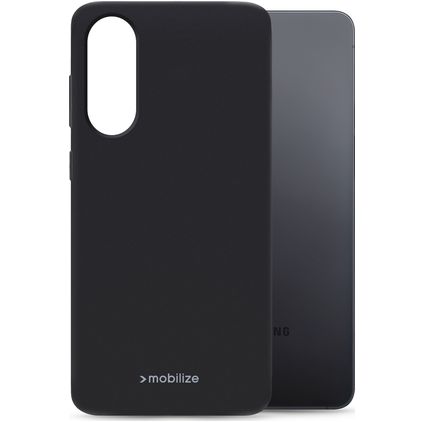 Mobilize Rubber Gelly Coque Samsung Galaxy S25 Edge Coque arrière en TPU Souple - Noir