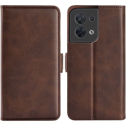 Mobigear Slim Magnet Housse OPPO Reno 8 5G Etui Porte-Monnaie - Marron
