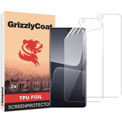 GrizzlyCoat Xiaomi 13 Pro Hydrogel TPU Protection d'écran - Compatible Coque + Cadre d'installation (Lot de 2)